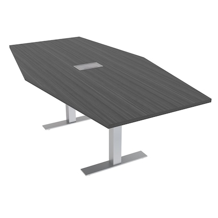 Skutchi Designs 45.25 in W, 84 in L, 29 in H, Engineered Wood Top, Grey HAR-HEX.IR-46x84-T-ELEC-ASIANNIGHT